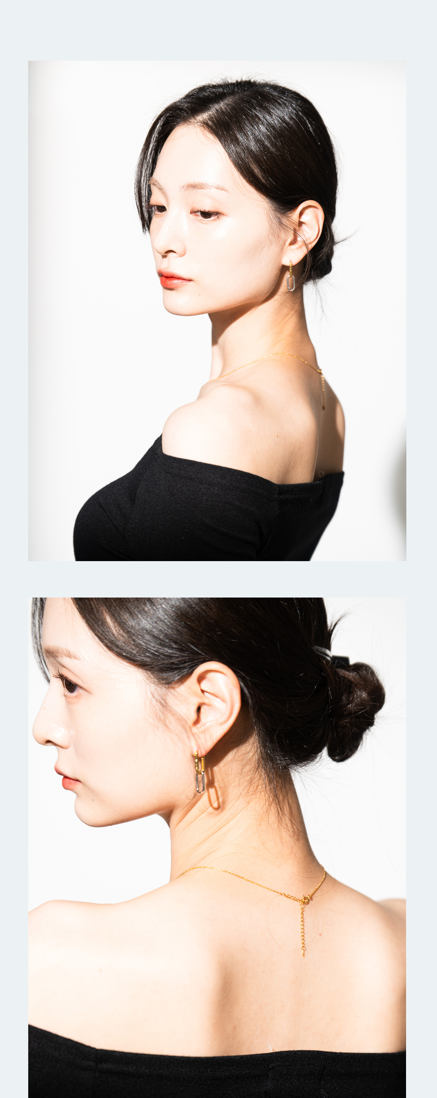 리퀴드 헤링본 목걸이
